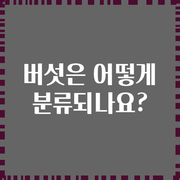 버섯은 어떻게 분류되나요?