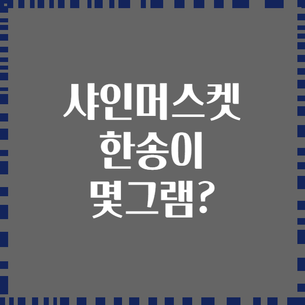 샤인머스켓 한송이 몇그램?