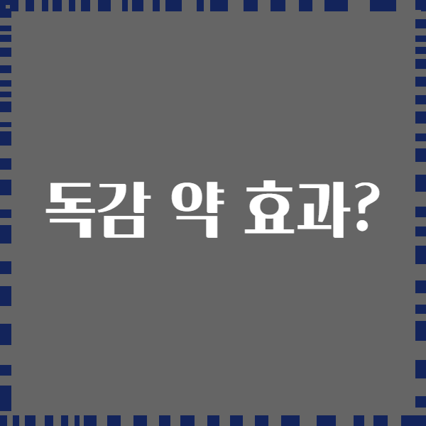 독감 약 효과?
