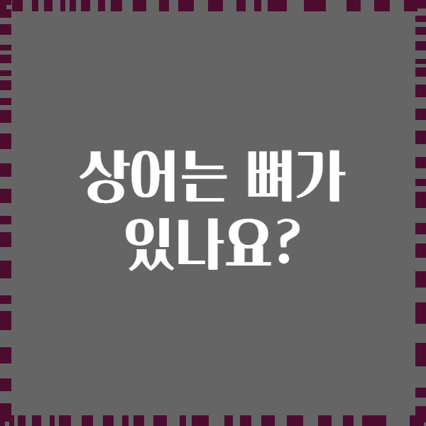 상어는 뼈가 있나요?